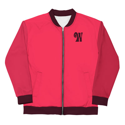 "W" Seductive Color Block Bomber Jacket